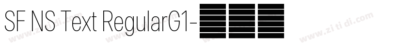 SF NS Text RegularG1字体转换